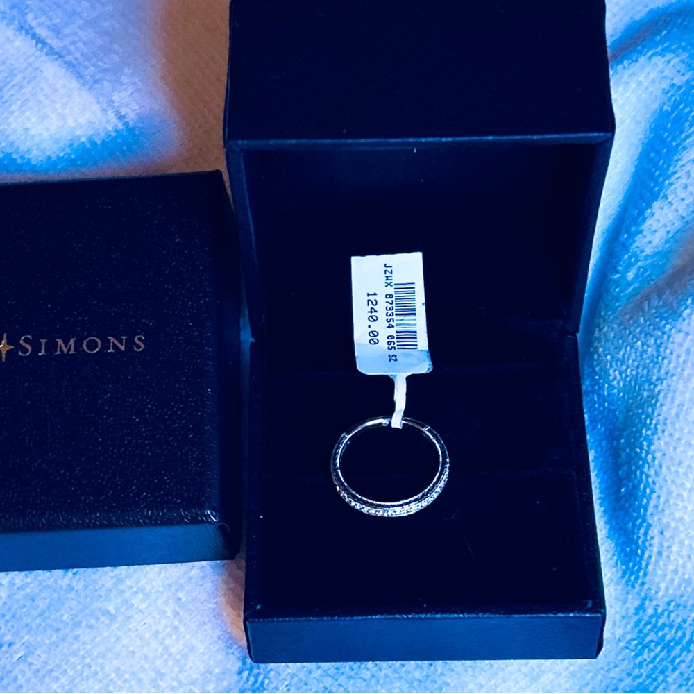 NWT Diamond Ring 6.5 Ross-Simons  Silver Lab MSRP $1,240.00+tax/s&h